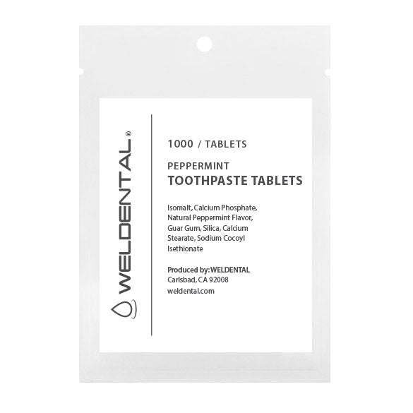 Weldental Toothpaste Tablets Xylitol Free, Bulk 1000 Count