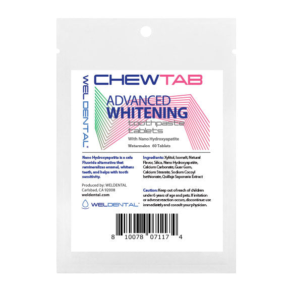 Chewtab Advanced Whitening with Nano Hydroxyapatite, Bottles and Refills