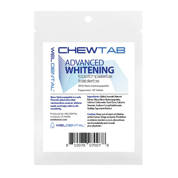 Chewtab Advanced Whitening with Nano Hydroxyapatite, Bottles and Refills
