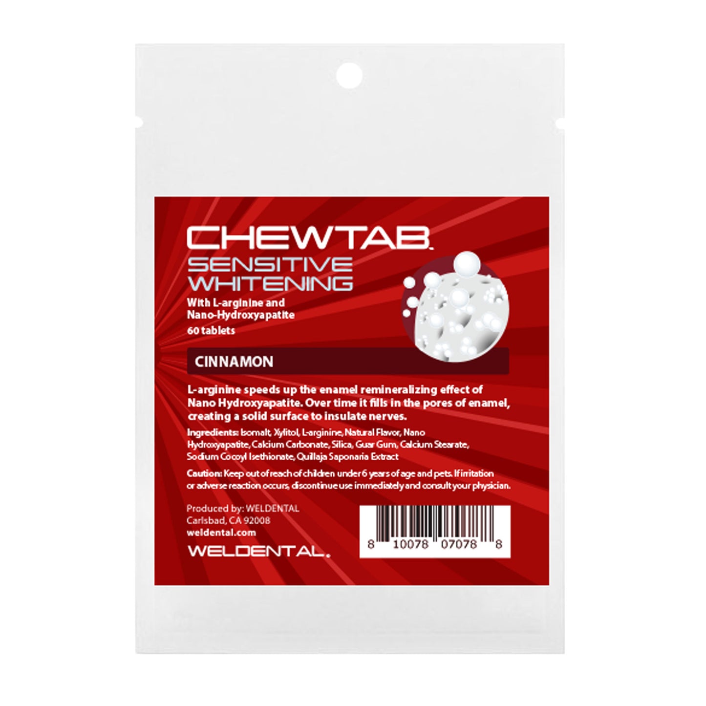Chewtab Sensitive Whitening with Nanohydroxyapatite, Bottles and Refills